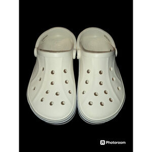 NWOT, Crocs Women/Men Bayaband Slip On Clogs White/Black, Size W6 & M4